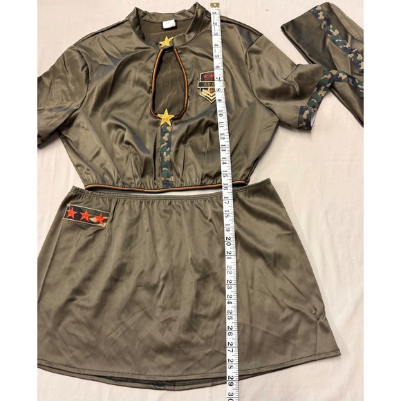 Frederick's of Hollywood Army Girl Costume Set Olive Green Small Sexy‎ - Picture 5 of 8
